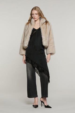 Panta ELLELONG_BLACK vita media straight fit 5 ts con strass denim black