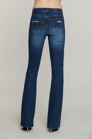 Panta GISELLE_BLUE_SNZ vita media 5 ts loose fit denim blue
