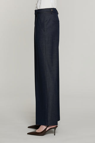Panta SOUL vita alta con alette più pinces più ts francesi più filetto denim