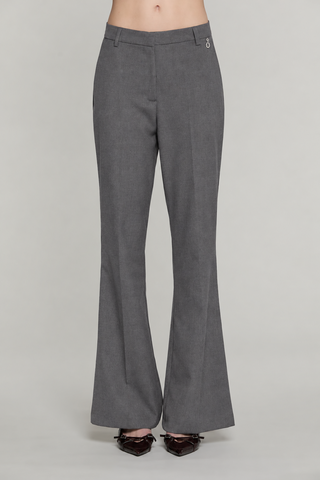 Pantalone IUSSIS_A vita alta zampa con tasche francesi più filetto