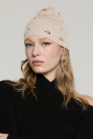 Cappello CHAMBER con paillettes più castoni lurex
