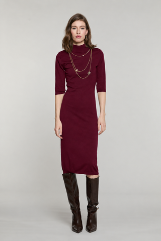 Abito BLUMAR midi mezza manica colletto con collana logo