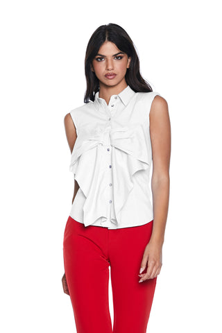 MANGRE S/M shirt with shoulder straps and bow detail 