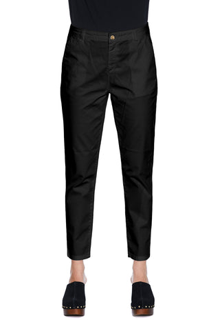 SARTENZ high-waisted chinos trousers with French pockets plus welt and slits at the bottom