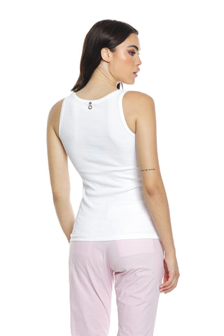 AQUILA tank top with ribbed lingerie print