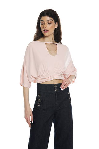 Blusa DIANAS corta m.3/4 pipistrello con incr.schiena più goccia più catena