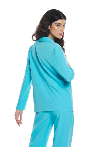 GUAVA jacket with long sleeves, shawl collar with hook and unlined pockets
