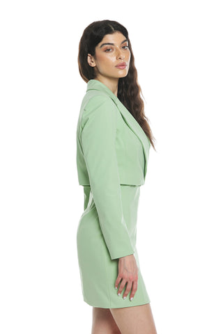 AZZAM short double-breasted long-sleeved jacket