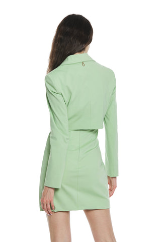 AZZAM short double-breasted long-sleeved jacket