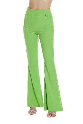 TARAZED high-waisted flared trousers with peplum and zip