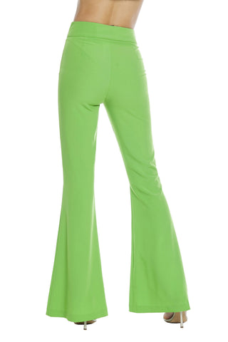 TARAZED high-waisted flared trousers with peplum and zip