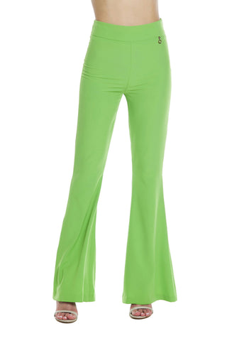 TARAZED high-waisted flared trousers with peplum and zip