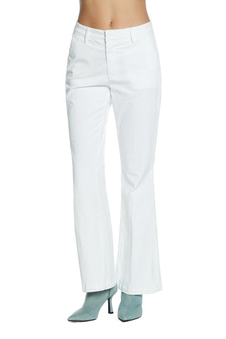 KRISTEN_1 medium waist chino flaire fit gabardine trousers