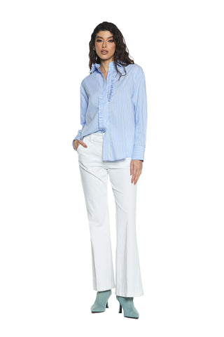 Panta KRISTEN_1 vita media chino flaire fit gabardine