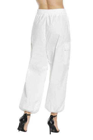 EMIMORFITE high-waisted trousers with elastic plus drawstring plus large pockets with elastic bottom