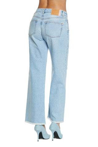 ELLE_22a medium size 5-pocket trousers with jewel appl. plus frang. straight fit d.blue