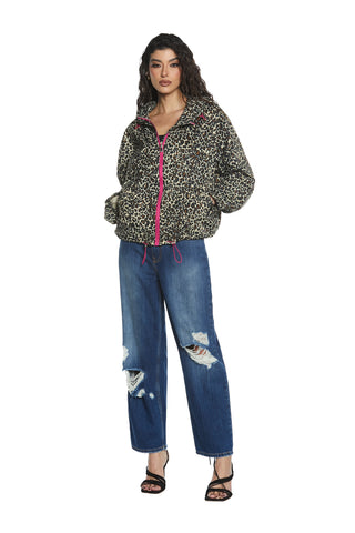 Panta CARLA_2 vita media 4 tasche  con rotture ginocchio baggy fit denim blu