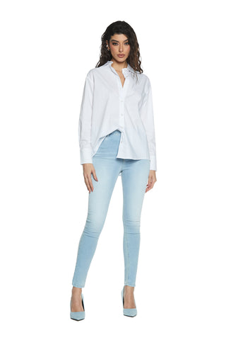 Panta KATE_2 vita alta 4tasche  slim fit denim blue