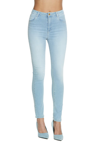 Panta KATE_2 vita alta 4tasche  slim fit denim blue