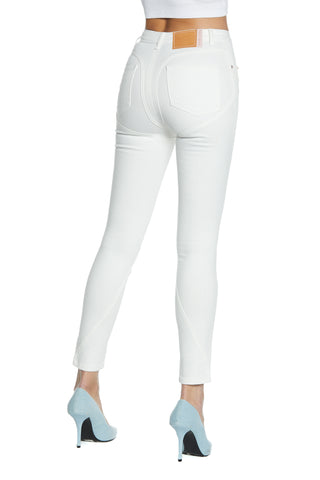 NAOMI_1a high-waisted trousers with 4 pockets plus applications with bull push-up effect cuts