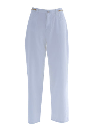 Pantalone CARLA_10 Vita Media con Catena Logo 5 Ts Baggy Fit Bull