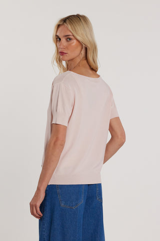Cardigan CASTA maniche corte scollo a V con bottoncini