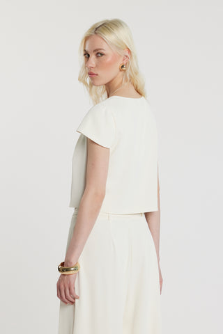 Blusa CAPUCINE corta maniche corte con goccia più passante logo