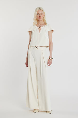 Blusa CAPUCINE corta maniche corte con goccia più passante logo