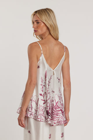 Top FEIG asimmetrico fantasia butterfly