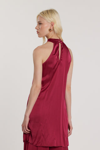 Top APART lungo smanicato collo incrocio più goccia più bottoncini sulla schiena