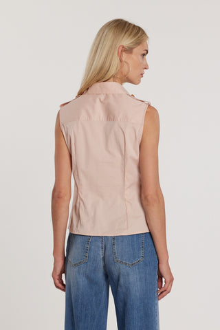 Camicia GORA smanicata con snap più alette più patte