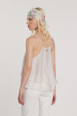 Top AMAL con goccia più laccetto sul seno più balza