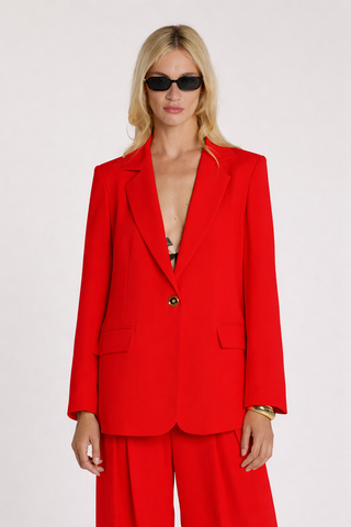 Giacca LASTY lunga maniche lunghe con un bottone e patte