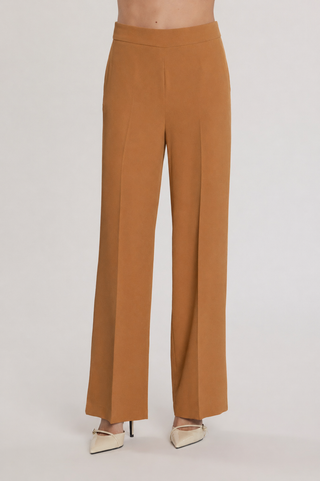 Pantalone LALIM vita alta palazzo con tasche francesi