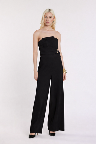 Tuta UETT lunga smanicata con fascia ventaglio più pieghe più effetto cintura