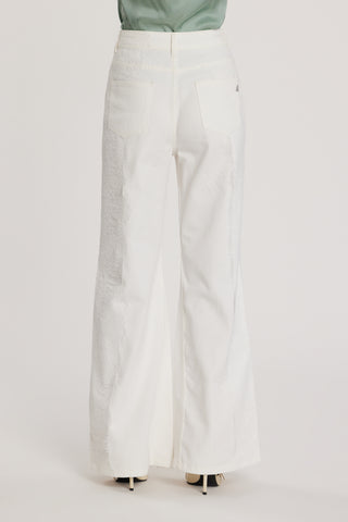 Pantalone DAKOTA_11 vita alta cinque tasche con inserti pizzo wild fit bull