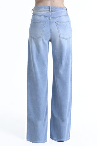 Pantalone ELLELONG_27_SNZ vita media straight fit denim blu