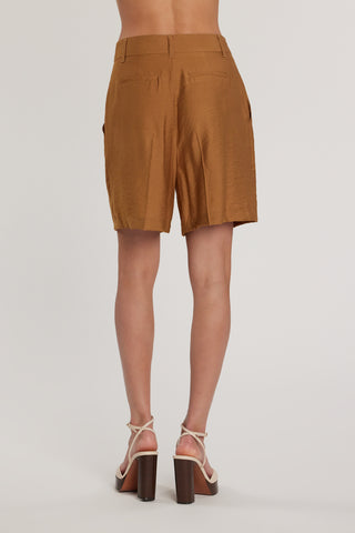 Bermuda ALEGA vita alta con pinces più tasche francesi