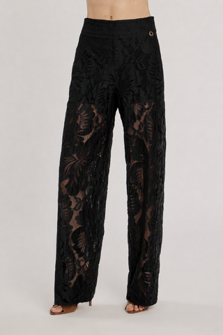 Pantalone ADLON vita alta con culotte pizzo