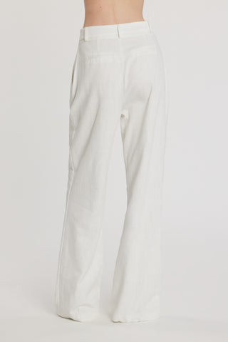 Pantalone ALAIN_S vita alta con tasche francesi più pinces più inserti raso