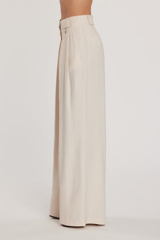 Pantalone ARABIAM vita alta palazzo con tasche francesi più filetto più pinces più passanti