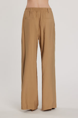 Pantalone PREZIOSA_P vita alta palazzo con cintura più tasche francesi più filetto