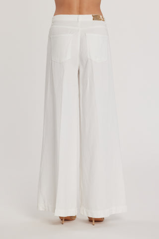 Pantalone LINDA_12 vita media cinque tasche wild fit tencel