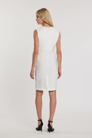 Abito ANTONIN midi smanicato tubino con pieghe sul fianco