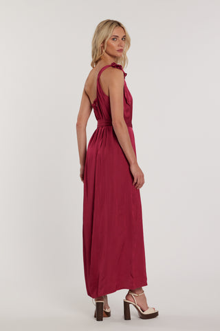 Abito COLLOT lungo monospalla con cintura