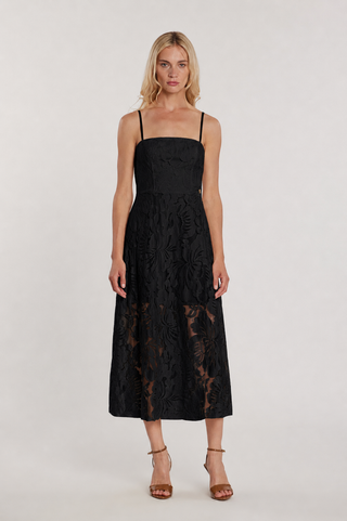 Abito HUPPERT midi smanicato scollo cuore pizzo