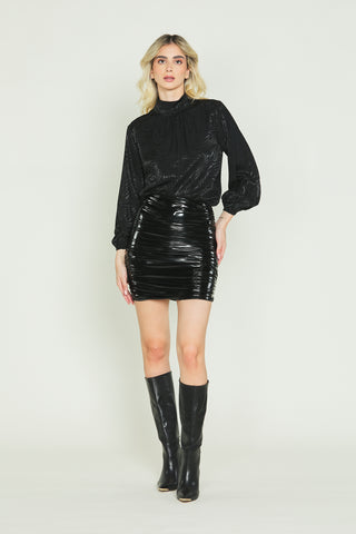 SPIGA skirt in high-waisted vinyl