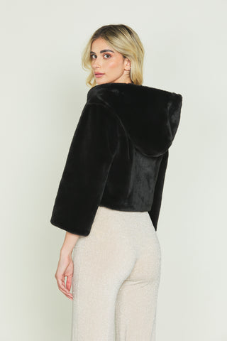 Ecopelliccia VISION con zip e cappuccio