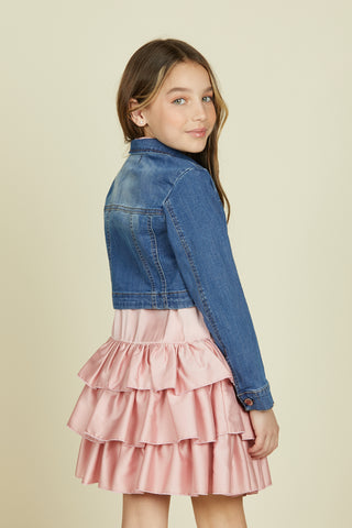 COSMEA long sleeve short denim jacket