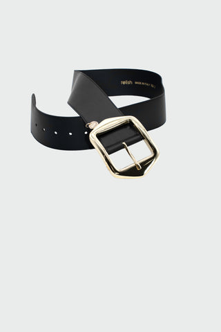 SEVENTISA high belt with eco-leather buckle